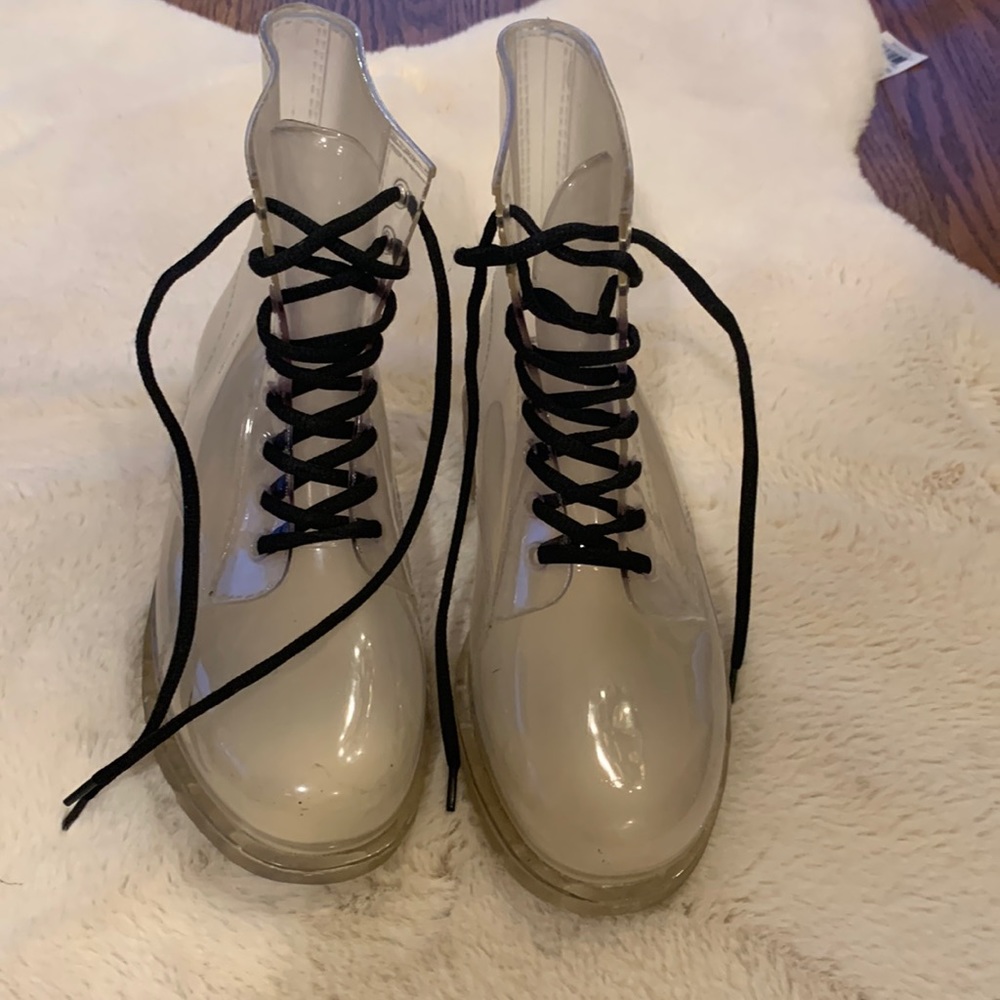 Henry Ferrera clear  rain boots